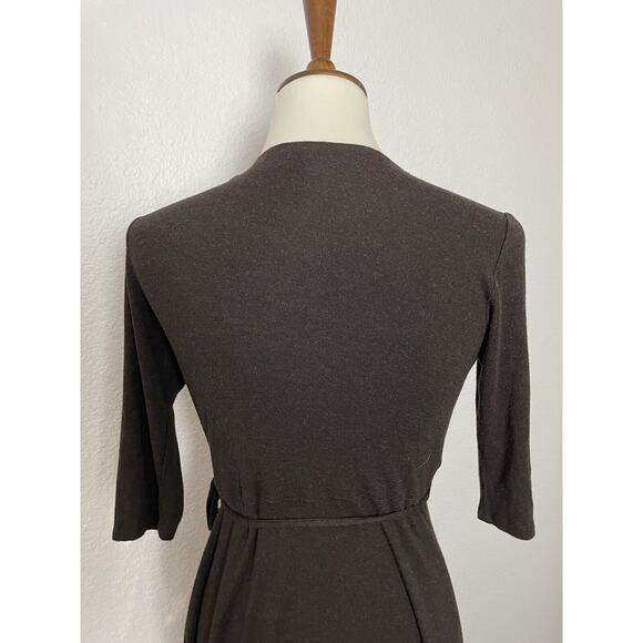 Eileen Fisher Wrap Dress Stretch Knit Knee Length - Picture 6 of 10